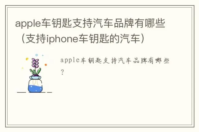 apple车钥匙支持汽车品牌有哪些（支持iphone车钥匙的汽车）