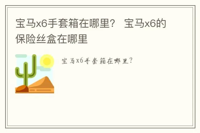 宝马x6手套箱在哪里？ 宝马x6的保险丝盒在哪里