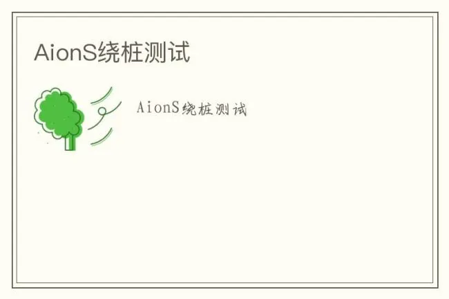 AionS绕桩测试