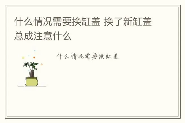 什么情况需要换缸盖 换了新缸盖总成注意什么