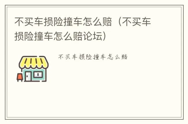 不买车损险撞车怎么赔（不买车损险撞车怎么赔论坛）