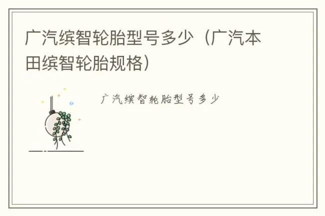广汽缤智轮胎型号多少（广汽本田缤智轮胎规格）