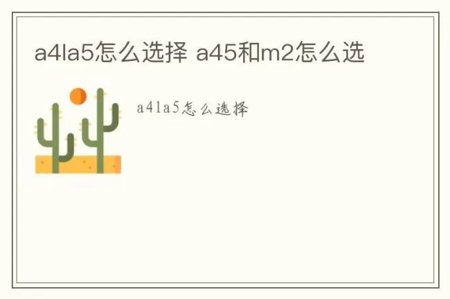 a4la5怎么选择 a45和m2怎么选