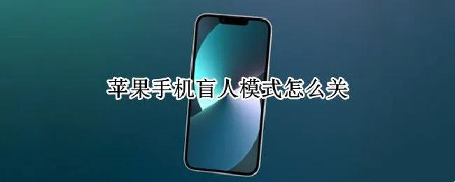 苹果手机盲人模式怎么关 苹果手机盲人模式怎么关闭 iPhone