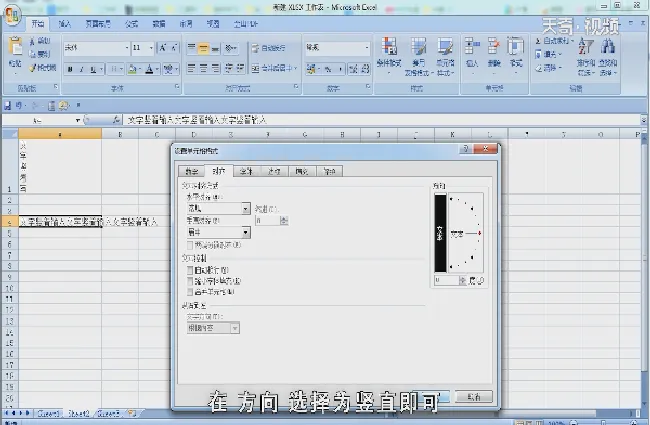 excel中如何输入竖着的文字