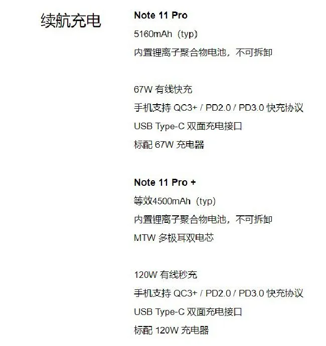 红米note11pro有无线充电吗