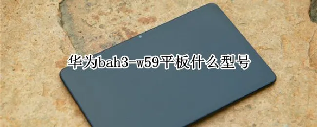 华为bah3-w59平板什么型号 华为平板bah3-w59是什么版本