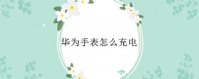 华为手表怎么充电（华为手环怎么充电）