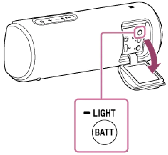 索尼SRS-XB21打开或关闭照明灯的教程