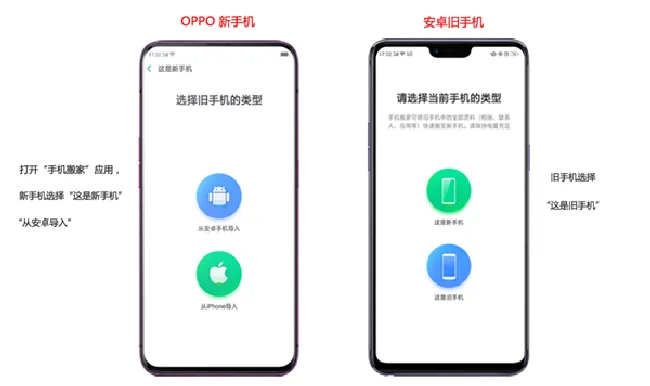 oppo手机怎么把旧手机数据转移到新手机