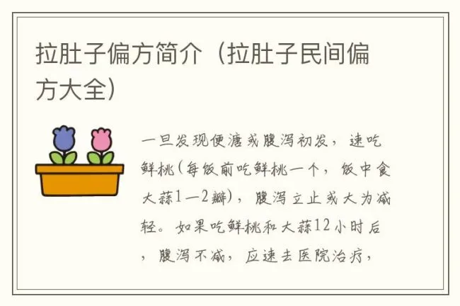 拉肚子偏方简介（拉肚子民间偏方大全）