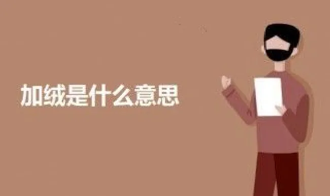 加绒是什么意思（外套加绒是什么意思）