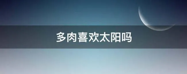 多肉喜欢太阳吗（多肉植物喜欢太阳吗?）