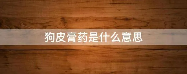 狗皮膏药是什么意思 狗皮膏药是什么意思解释