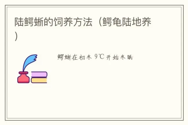 陆鳄蜥的饲养方法（鳄龟陆地养）