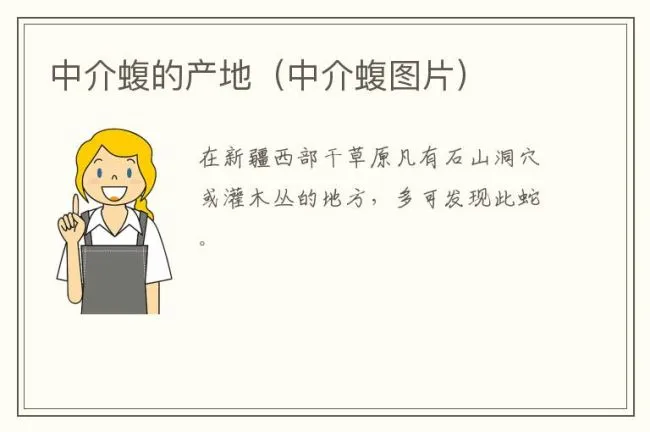 中介蝮的产地（中介蝮图片）