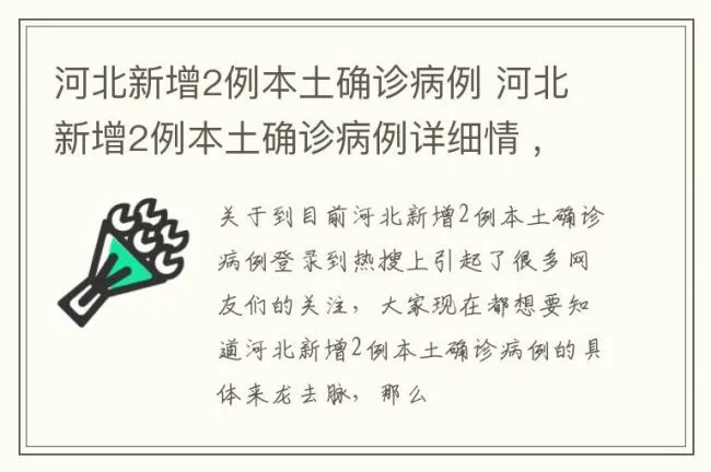 河北新增2例本土确诊病例 河北新增2例本土确诊病例详细情 , ,况